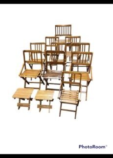 Mid-Century Italian Childrens Sedie pieghevoli di Fratelli Reguitti
