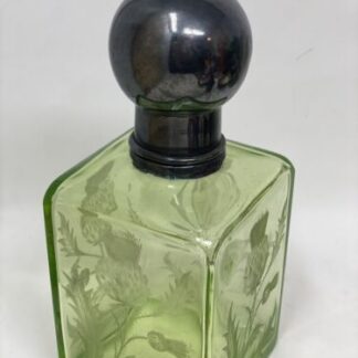 bottiglia verde in cristallo  1920 glass bottle Crystal