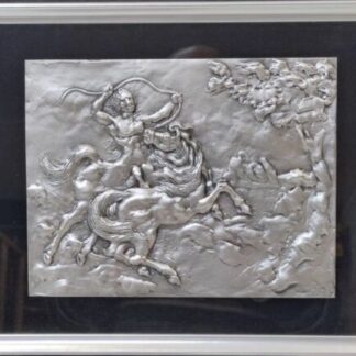 Bassorilievo in argento Aligi Sassu Chirone il Centauro Silver Italian Artist