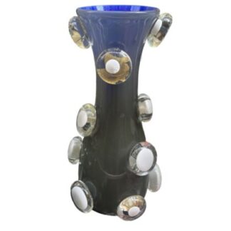 Midcnetury Murano Glass Vaso Murano Incamiciato