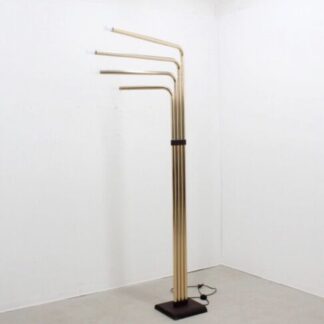 Vintage floor lamp in golden metal by Goffredo Reggiani
