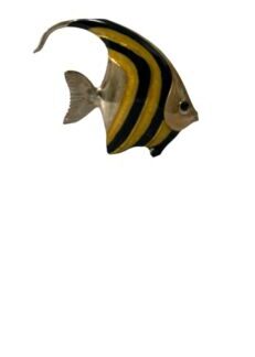 Fish silver midcentury sclupture