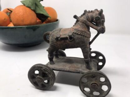 Giocattoli Vintage Carretto Cavallino Vintage Toy Horse Carriage 1940 - immagine 2