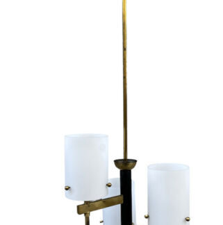 Midcentury celing lamp wood brass italy