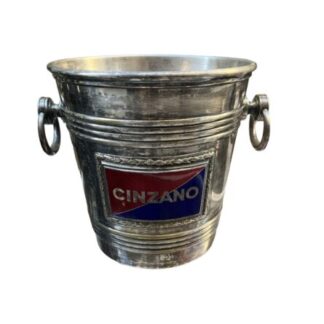 Secchiello MARTINI ARGENTO ghiaccio glassetta champagne 1920 SIAP ALESSANDRIA