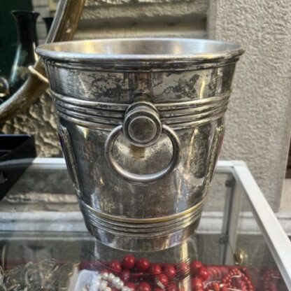 Secchiello MARTINI ARGENTO ghiaccio glassetta champagne 1920 SIAP ALESSANDRIA - immagine 7