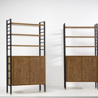 Libreria midcentury Italy Zinelli e Perizzi Library Wood Iron