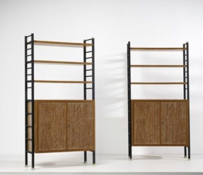 Libreria midcentury Italy Zinelli e Perizzi Library Wood Iron