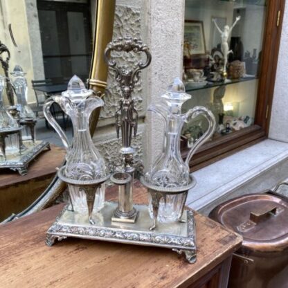 antica oliera argento antique cruet set - immagine 2