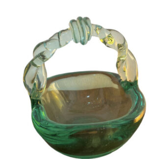 Cestino Flavio Poli per Seguso midcentury sommerso glass Basket