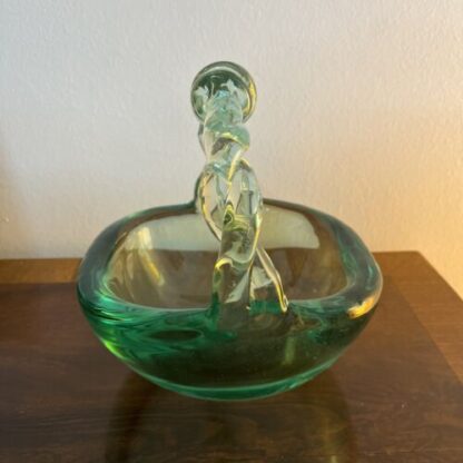 Cestino Flavio Poli per Seguso midcentury sommerso glass Basket - immagine 2