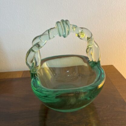 Cestino Flavio Poli per Seguso midcentury sommerso glass Basket - immagine 3