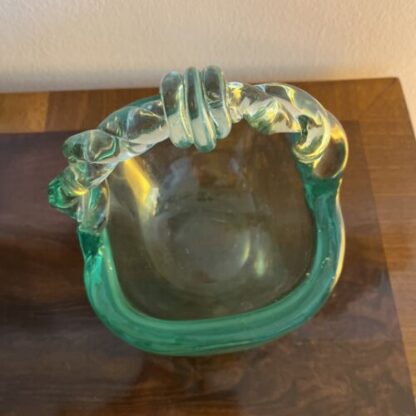 Cestino Flavio Poli per Seguso midcentury sommerso glass Basket - immagine 4