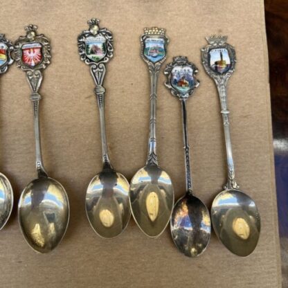 Set Cucchiani Argento Europa E Italia Vintage Cups Europe And Italy Emerald - immagine 2
