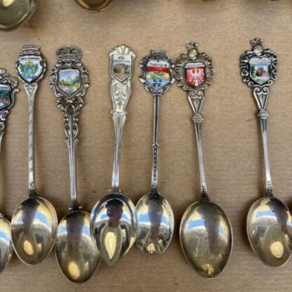 Set Cucchiani Argento Europa E Italia Vintage Cups Europe And Italy Emerald - immagine 3