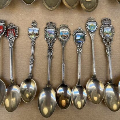Set Cucchiani Argento Europa E Italia Vintage Cups Europe And Italy Emerald - immagine 4