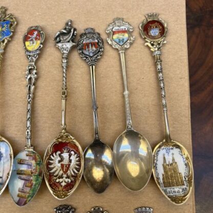 Set Cucchiani Argento Europa E Italia Vintage Cups Europe And Italy Emerald - immagine 10
