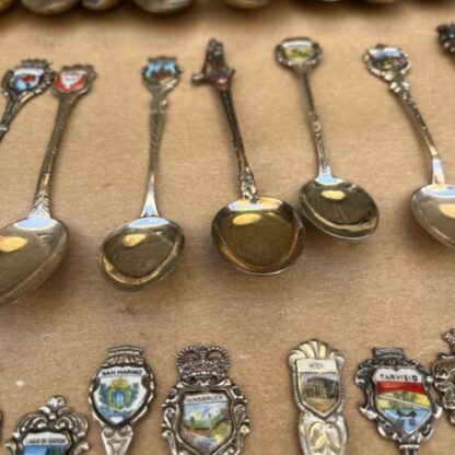 Set Cucchiani Argento Europa E Italia Vintage Cups Europe And Italy Emerald - immagine 15