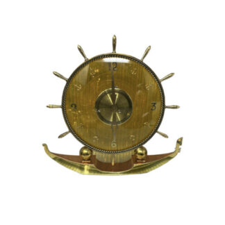 OROLOGIO DA TAVOLO 40's MECCANICO ITALIAN DESIGN TABLE CLOCK BOAT VENEZIA VENICE