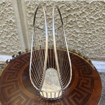 Antica Porta Bottiglia In Argento Silver Cachepot Bottle Italy Midcentury - immagine 9
