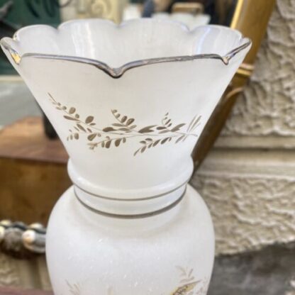 vaso lattimo glass vase 1900 antique - immagine 4