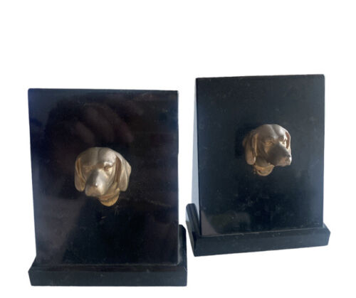 bookends Marme Brass Dog italy Fermalibri Antique Dog Sausage Dog