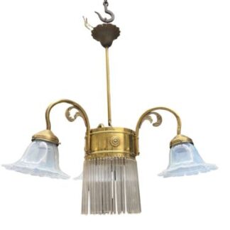 Liberty Pendant Bronze Austria. Lampadario Bronzo Dorato