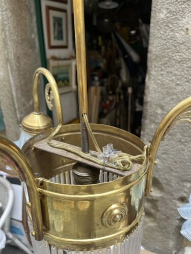 Liberty Pendant Bronze Austria. Lampadario Bronzo Dorato - immagine 7