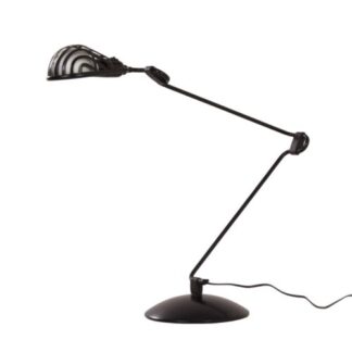 Vintage Black Igloo desk lamp Tommaso Cimini for Lumina, 1980 Lampada Da Tavolo