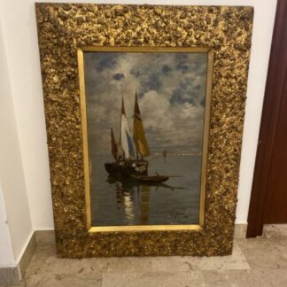antique oil on canvas Triest Olio  su Tela  Trieste 1898