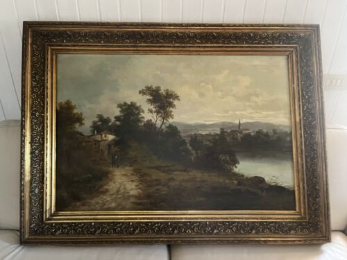 Antique Oiloncanvas. Antonio Rosé Trieste Otaly Peinter Pittura Italiana