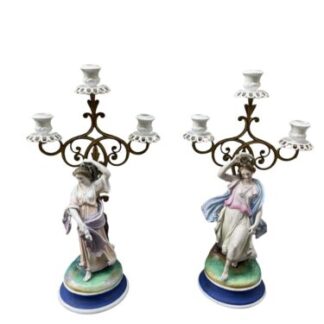 Porcelain Candelabra Antique Candelabri Antichi Porcellana