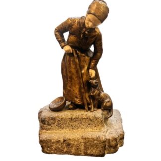 SCULPTURE SIGNÉ L. ALLIOT (LUCIEN CH.E.) BRONZE. FRANCE. DÉBUT DU XXE SIÈCLE