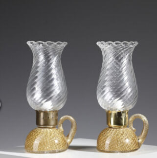 Baroveir Toso table lamp signed 1960 Murano Glass