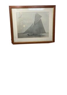 ANTIQUE PHOTO 1899  America 'Shamrock Kirk & Sons . Foto Antica Barca