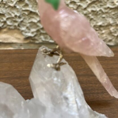 sculpture parot quarzo rosa pappagallo - immagine 3
