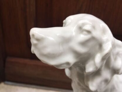 Porcellana cane art Deco Herend 1938 Porcelain Dog Setter - immagine 3