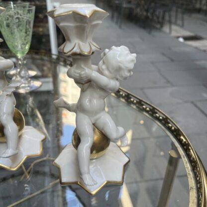 Porcelain candelabra Angels Hutschenreuther Angeli Candelabro - immagine 2