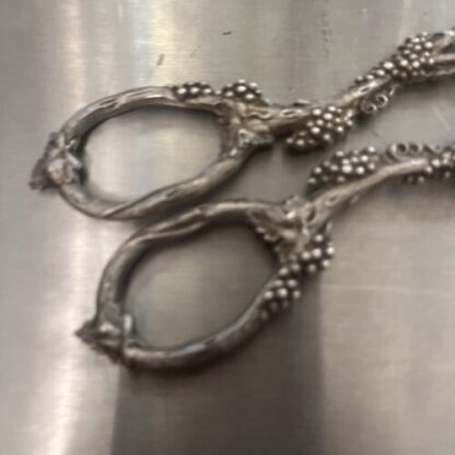 Antique Scissor Silver Italy  Forbici In Argento Uvaggio - immagine 5