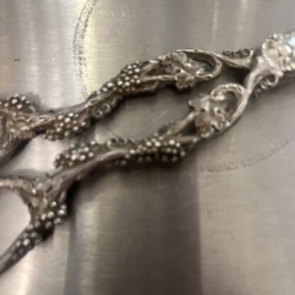 Antique Scissor Silver Italy  Forbici In Argento Uvaggio - immagine 6