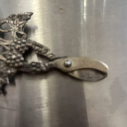 Antique Scissor Silver Italy  Forbici In Argento Uvaggio - immagine 3