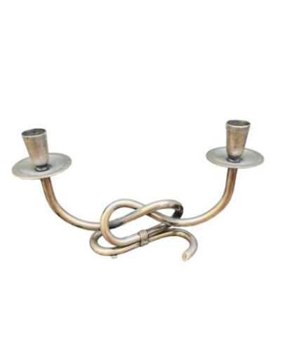 Silver Candelabra 1930 Candelabro Intreccio Stile Gio Ponti