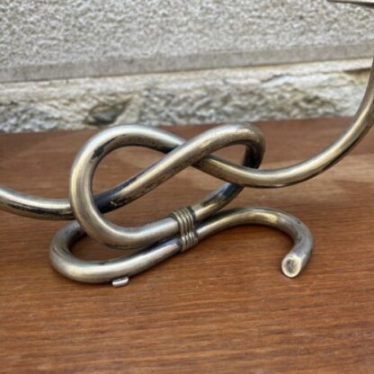 Silver Candelabra 1930 Candelabro Intreccio Stile Gio Ponti - immagine 2