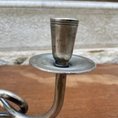 Silver Candelabra 1930 Candelabro Intreccio Stile Gio Ponti - immagine 10