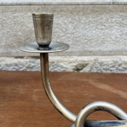 Silver Candelabra 1930 Candelabro Intreccio Stile Gio Ponti - immagine 12