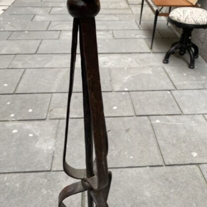 Antique candelabra iron  porta candela antico In Ferro Battuto. - immagine 4