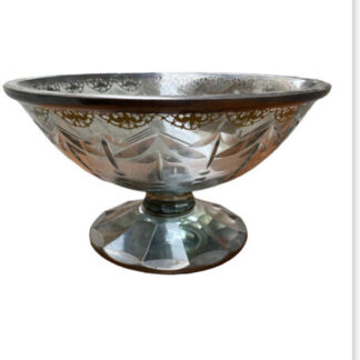 ceneterpiece crystal silver alaztina primi ‘900 vetro molato Austria