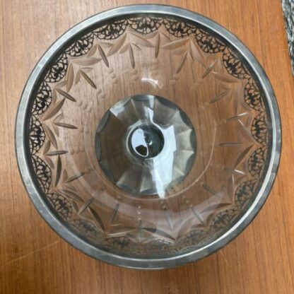 ceneterpiece crystal silver alaztina primi ‘900 vetro molato Austria - immagine 5