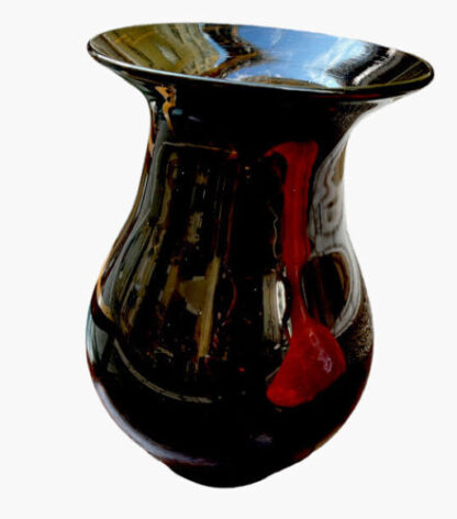 Vintage Vase murano Glass Tiger Black Vincenzo Nason Italy
