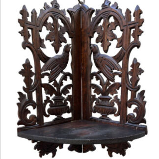 Mensola ad angolo in legno di noce Del XIX secolo wood  antique